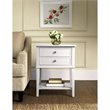 Ameriwood Home Franklin 2 Drawer Accent Table in White