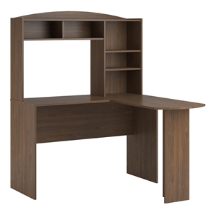 altra furniture sutton l desk with hutch in saint walnut