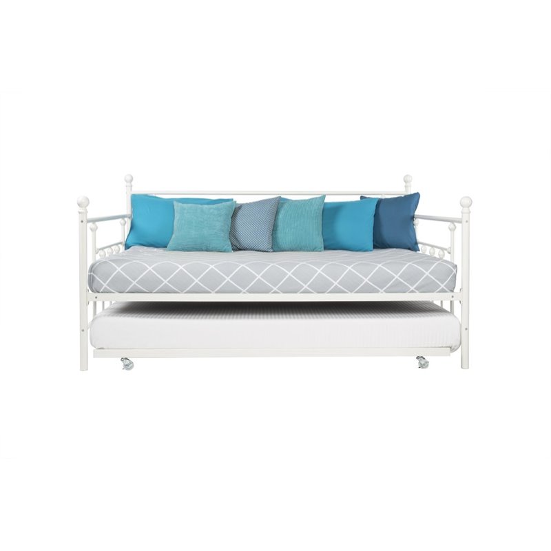 Manila Full Size Metal Daybed with Twin Size Trundle in ...