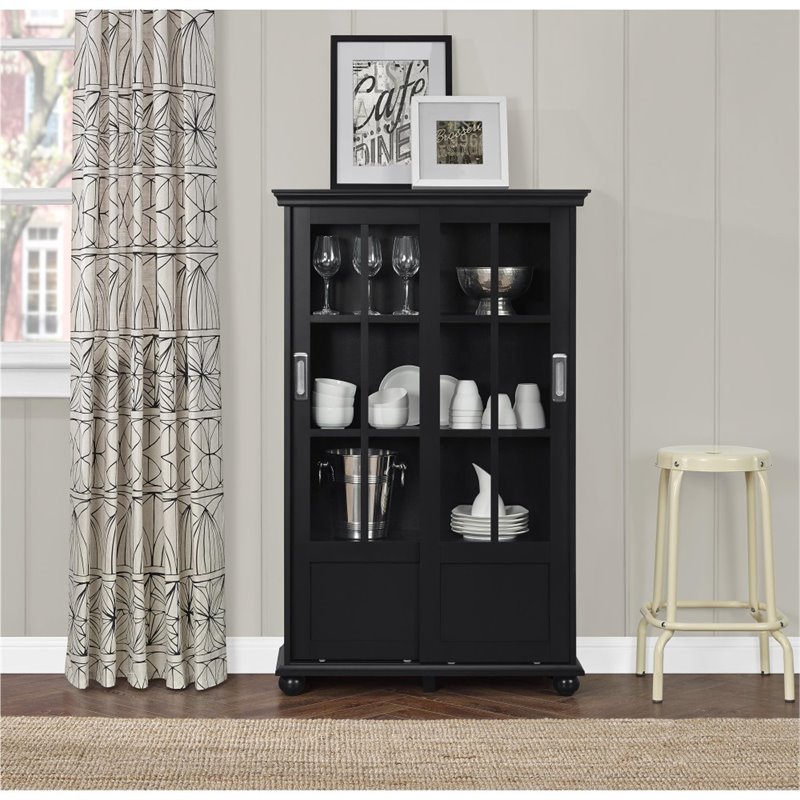 Altra Furniture Aaron Lane 4 Shelf Bookcase in Black