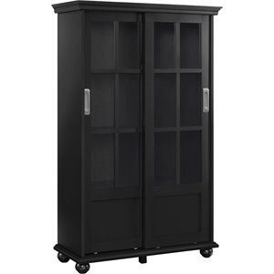 altra furniture aaron lane 4 shelf bookcase in black