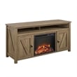 Ameriwood Home Farmington 60'' Fireplace TV Stand in Light Pine