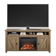 Ameriwood Home Farmington 60'' Fireplace TV Stand in Light Pine