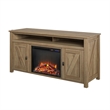 Ameriwood Home Farmington 60'' Fireplace TV Stand in Light Pine