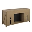 Ameriwood Home Farmington 60'' Fireplace TV Stand in Light Pine