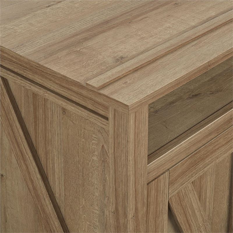 Ameriwood Home Farmington 60'' Fireplace TV Stand in Light Pine