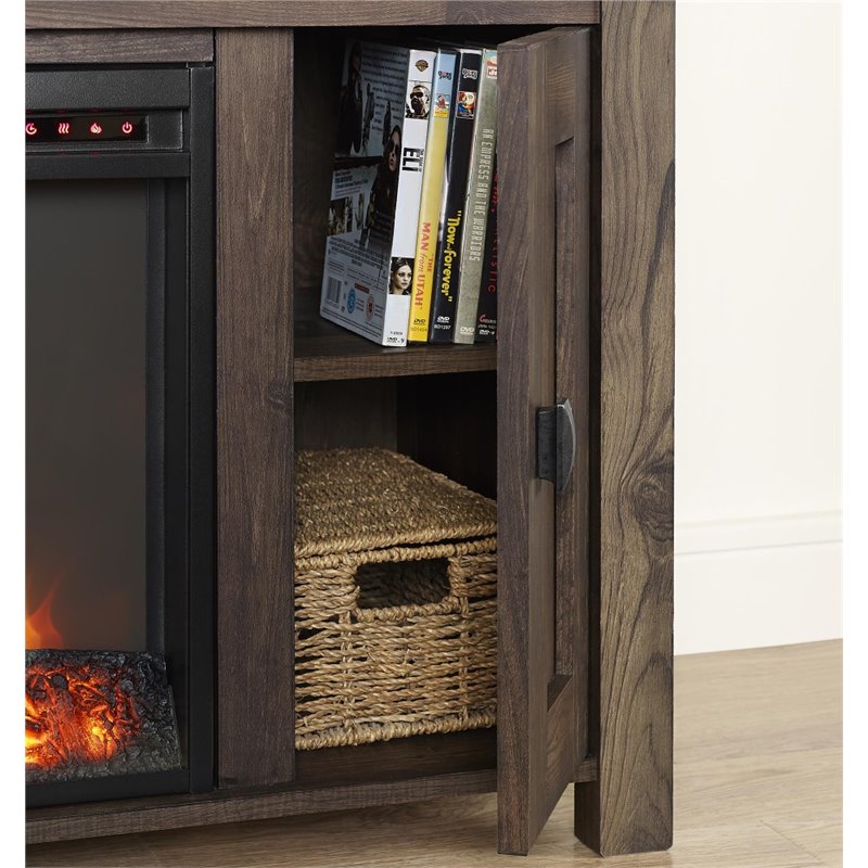 Altra Furniture Farmington 50'' Fireplace TV Stand in Heritage Pine