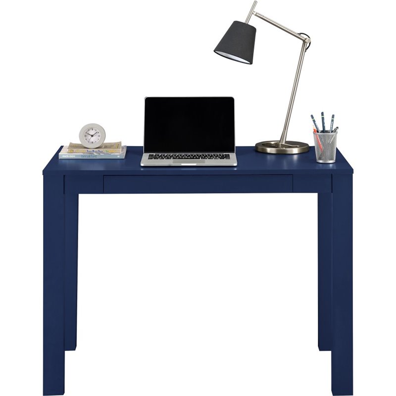 Altra Furniture Parson Writing Desk with Drawer in Navy
