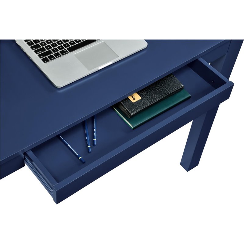 Altra Furniture Parson Writing Desk with Drawer in Navy