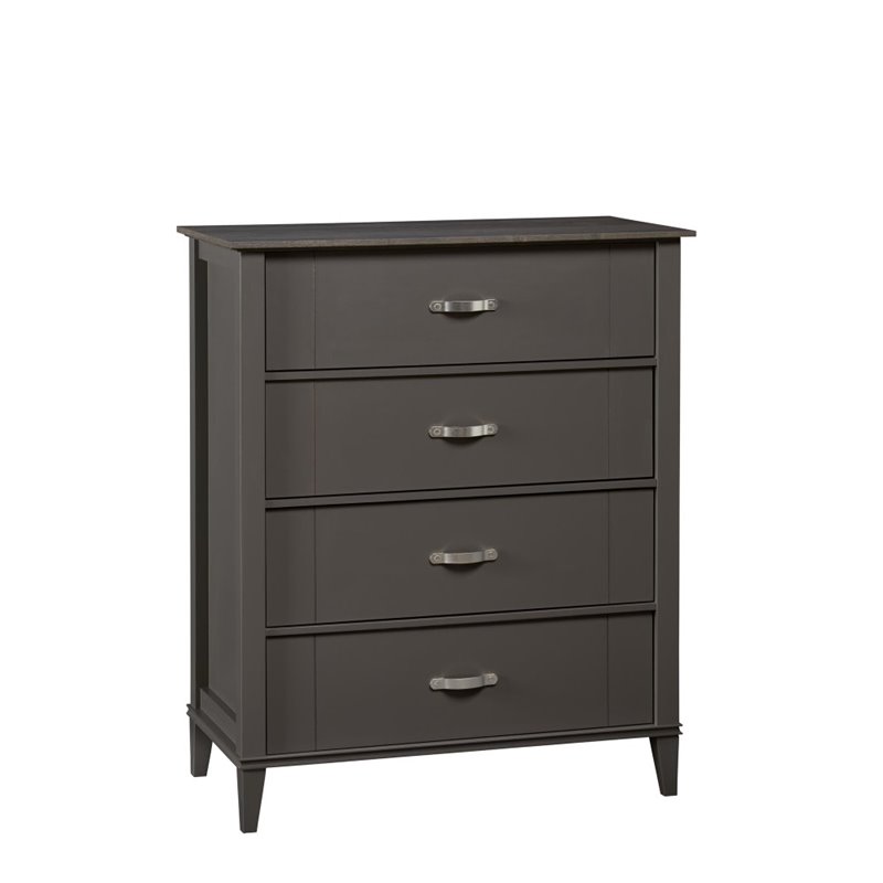 Altra Furniture Quinn 4 Drawer Dresser In Two Tone Brown And Dark