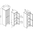 Ameriwood Home Single Door Kitchen Pantry in Old Fashion Pine