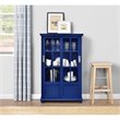 Altra Aaron Lane 4 Shelf Bookcase with Sliding Glass Doors in Navy