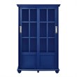 Altra Aaron Lane 4 Shelf Bookcase with Sliding Glass Doors in Navy