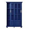 Altra Aaron Lane 4 Shelf Bookcase with Sliding Glass Doors in Navy
