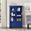 Altra Aaron Lane 4 Shelf Bookcase with Sliding Glass Doors in Navy