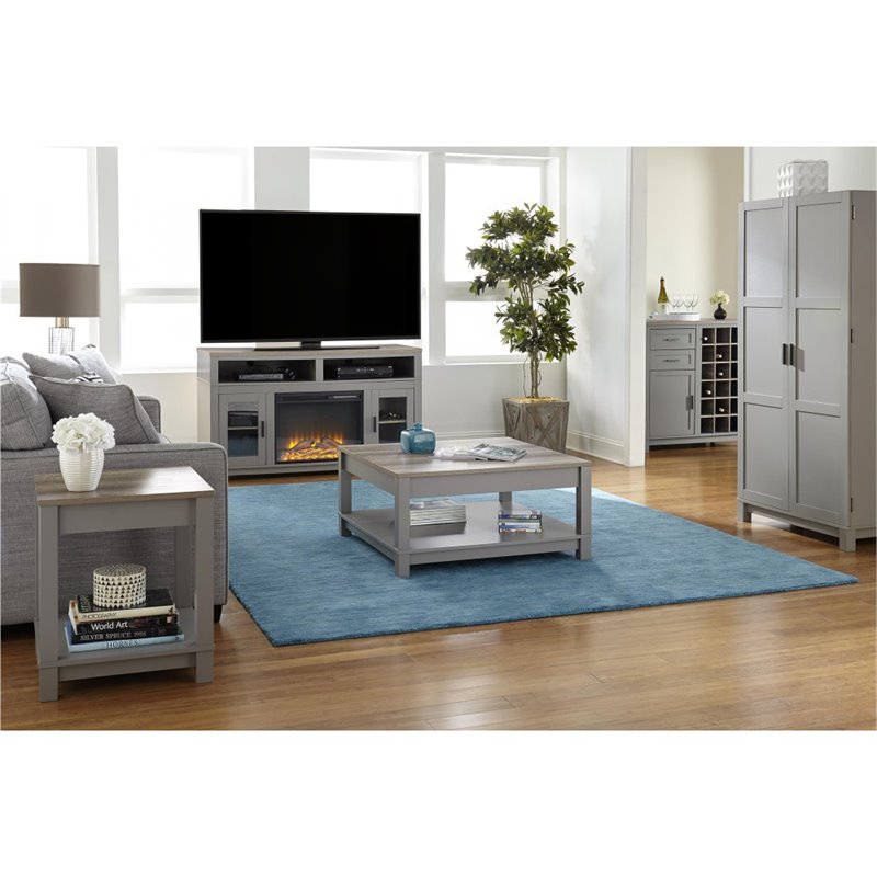 Altra Carver Coffee Table in Gray and Sonoma Oak