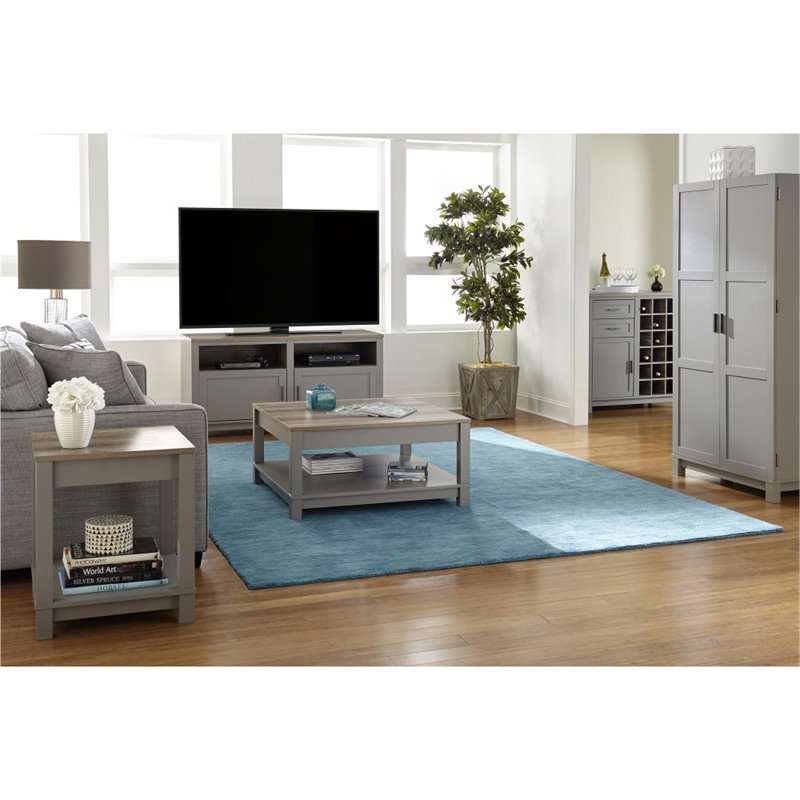 Altra Carver Coffee Table in Gray and Sonoma Oak