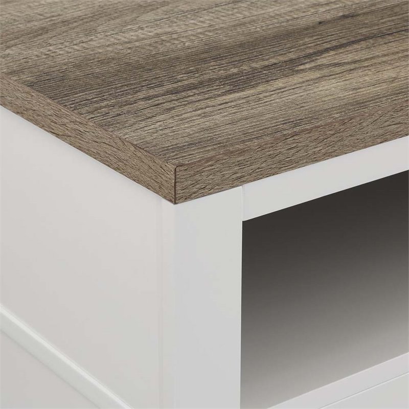 Ameriwood Home Carver Electric Fireplace TV Stand in White