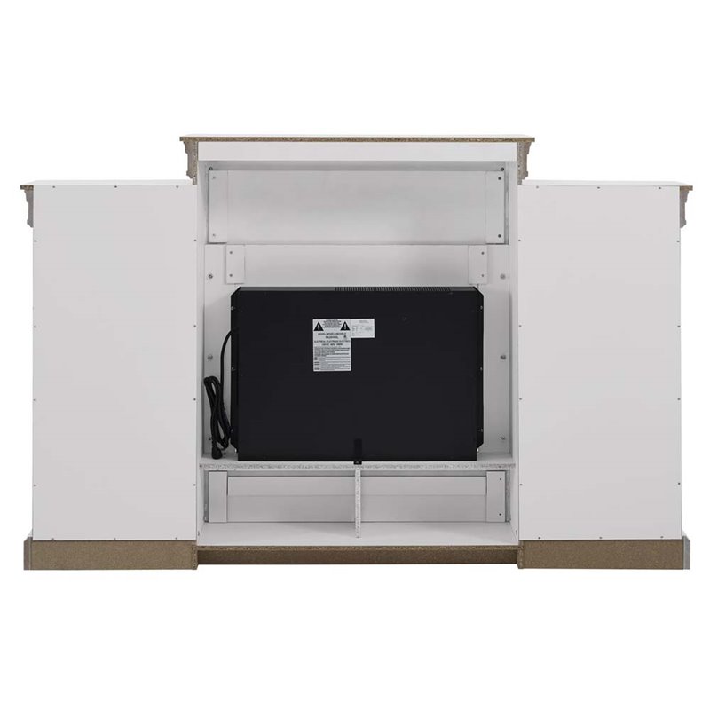 Ameriwood Home Lamont Mantel Fireplace in White