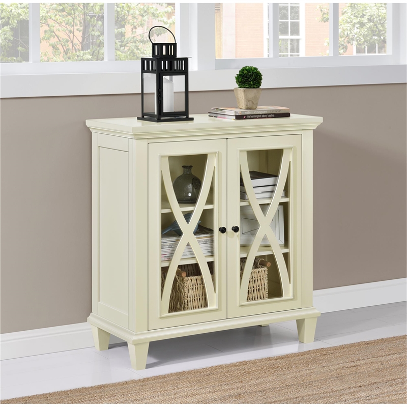 Ameriwood Home Ellington Double Door Accent Cabinet in Ivory