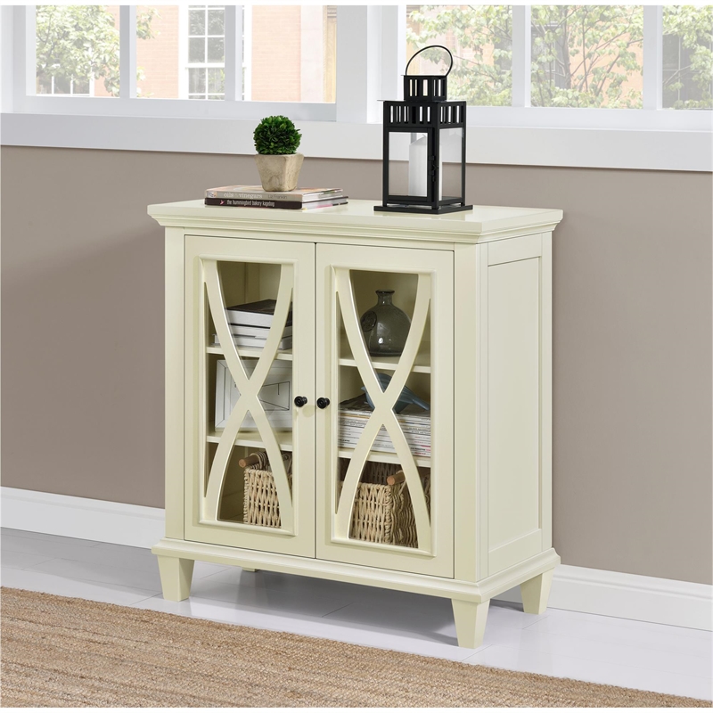 Ameriwood Home Ellington Double Door Accent Cabinet in Ivory