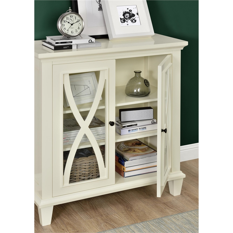 Ameriwood Home Ellington Double Door Accent Cabinet in Ivory