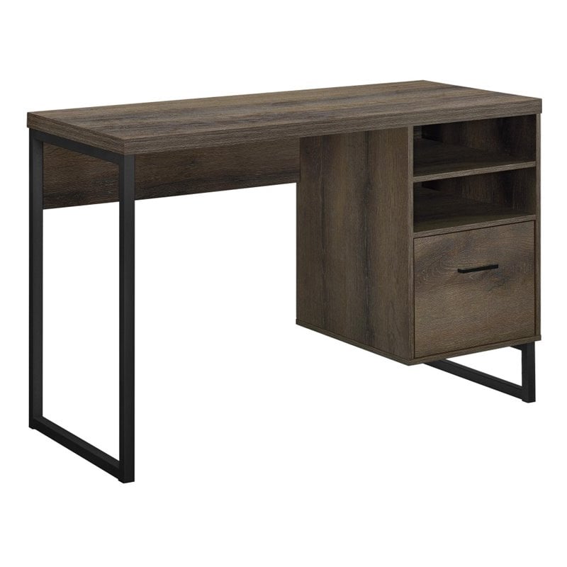 Ameriwood Home Candon Desk in Distressed Brown Oak ...