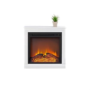 ameriwood home bruxton simple fireplace in white