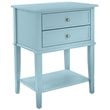 Ameriwood Home Franklin 2 Drawer End Table in Blue