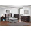 Ameriwood Home Colebrook 4 Drawer Chest in Espresso and Rustic Oak