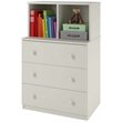 Ameriwood Home Skyler 3 Drawer Dresser with Cubbies in White