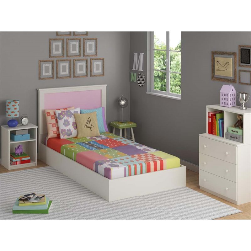 Ameriwood Home Skyler 3 Drawer Dresser with Cubbies in White