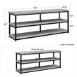 Ameriwood Home Ashlar TV Stand in Concrete Gray