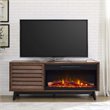 Ameriwood Home Vaughn Fireplace TV Stand in Walnut