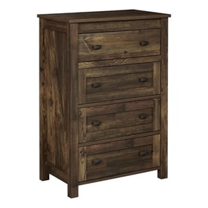 ameriwood home farmington 4 drawer dresser in rustic