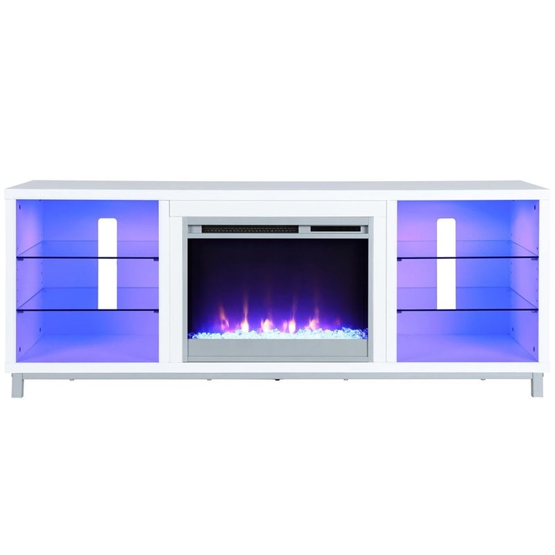 Ameriwood Home Lumina Fireplace TV Stand for TVs up to 70'' Wide in