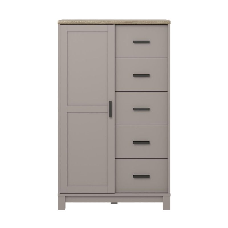 Ameriwood Home Carver Gentleman S Chest In Gray And Light Brown