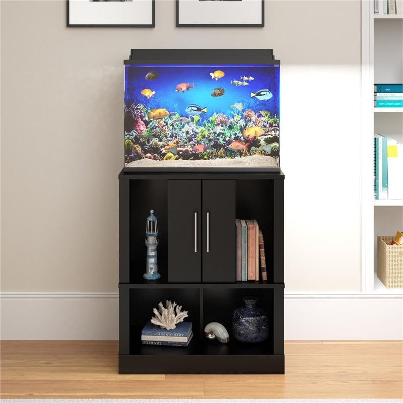 Ameriwood Home Cove 20 Gallon Aquarium Stand in Black - 5694056COM