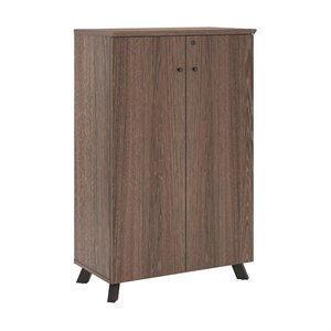 ameriwood ax1 commercial-grade storage cabinet in medium brown