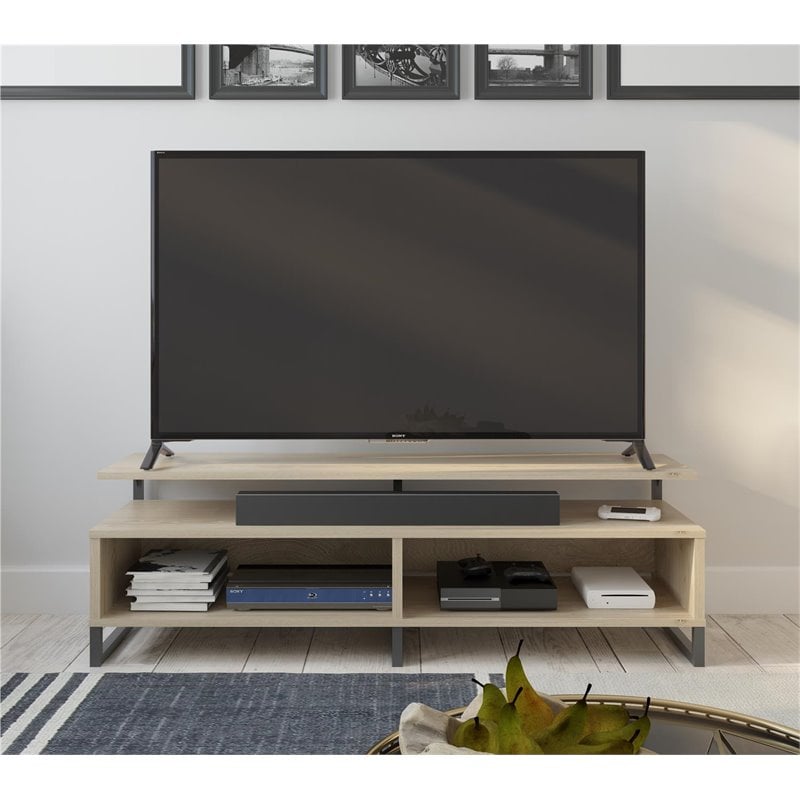 Ameriwood Home Whitby TV Stand 65 Inch in Golden Oak