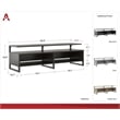 Ameriwood Home Whitby TV Stand 65 Inch in Golden Oak