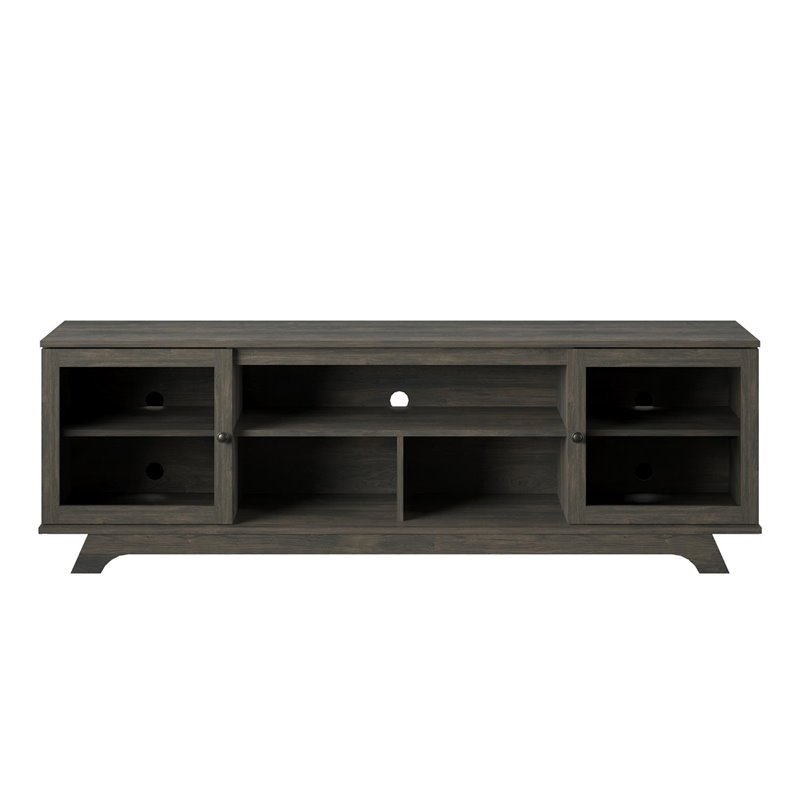 Ameriwood Home Englewood TV Stand 80 Inch in Weathered Oak
