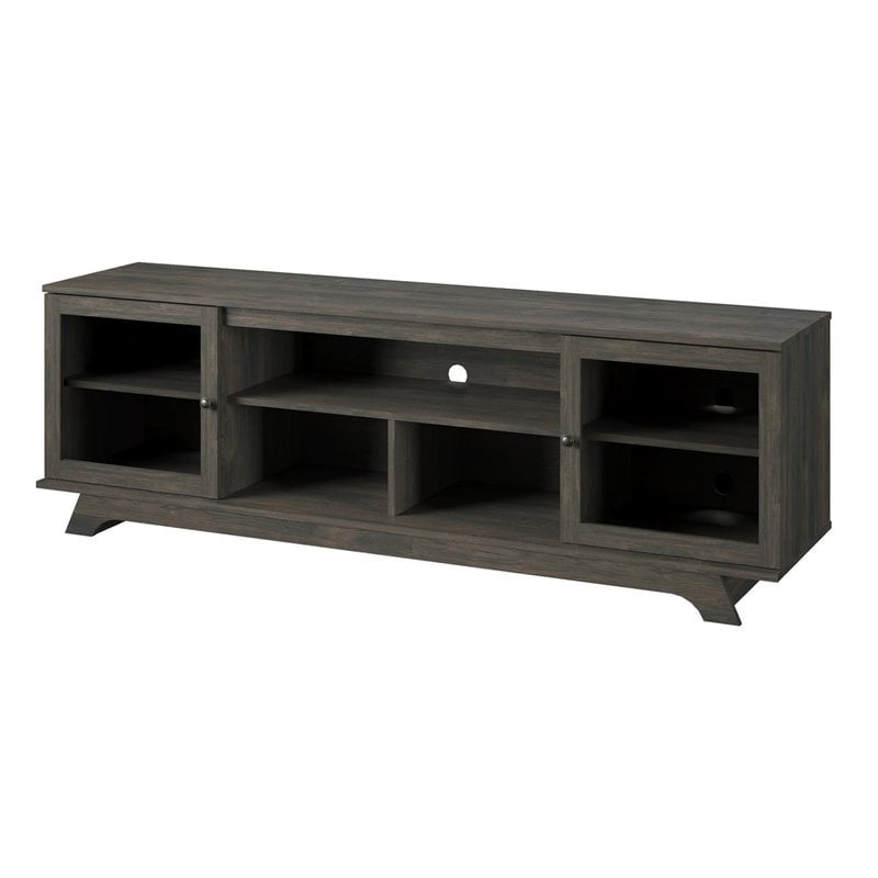 Ameriwood Home Englewood TV Stand 80 Inch in Weathered Oak