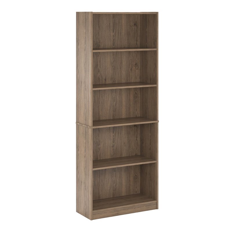 Ameriwood Home Hayden 5 Shelf Bookcase In Rustic Oak Cymax Business