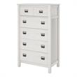 Ameriwood Home Adams 5 Drawer Dresser in Ivory Oak
