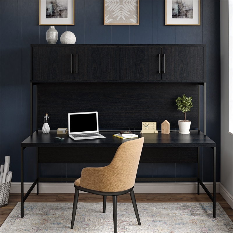Ameriwood Parkside Hutch in Black Oak