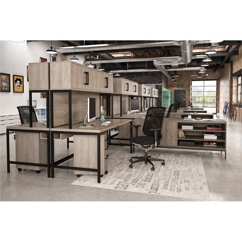 Ameriwood Parkside Mobile File Cabinet in Light Brown Oak