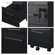 Ameriwood Parkside Mobile File Cabinet in Light Brown Oak