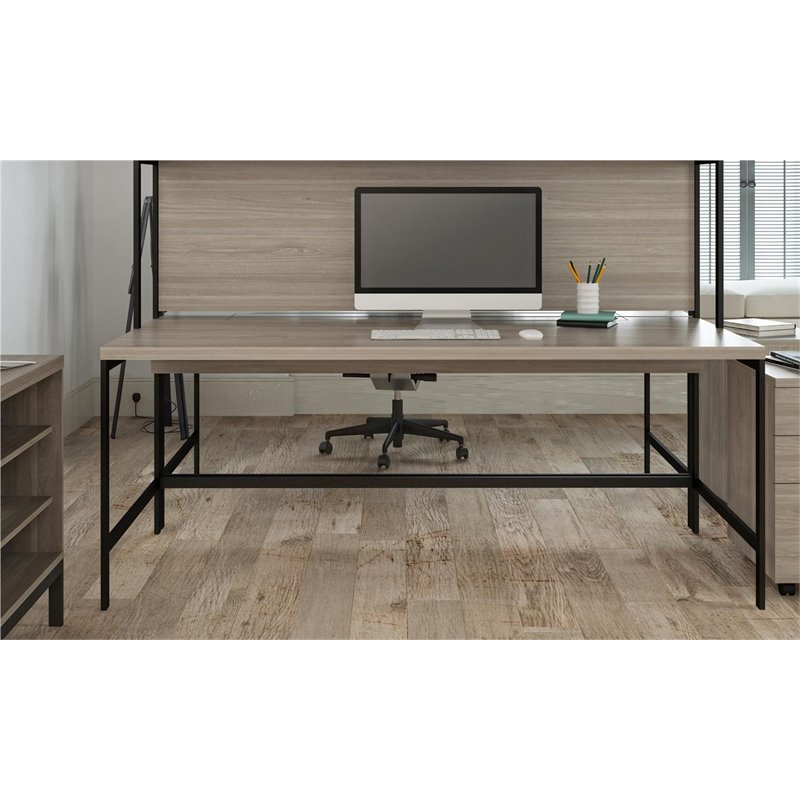 Ameriwood Parkside Computer Desk In Light Brown Oak 9858848com