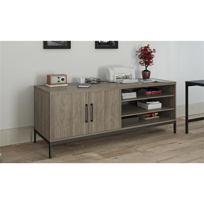 Ameriwood Parkside Credenza in Light Brown Oak